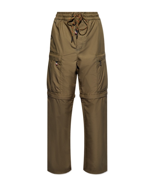 Moncler Straigh-leg Adjustable Trousers In Green