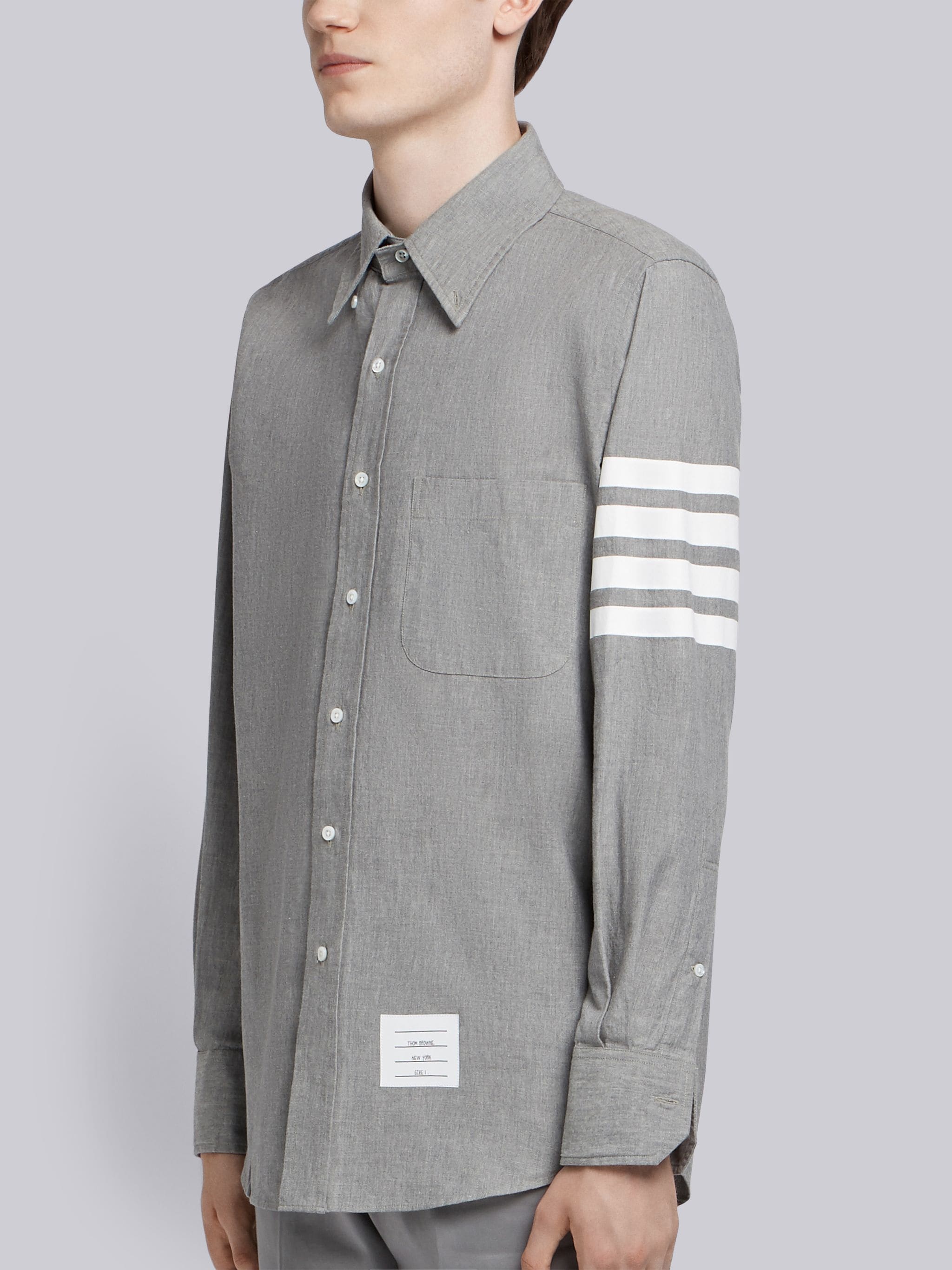 Thom Browne Chemise Ample En Coton In Gray