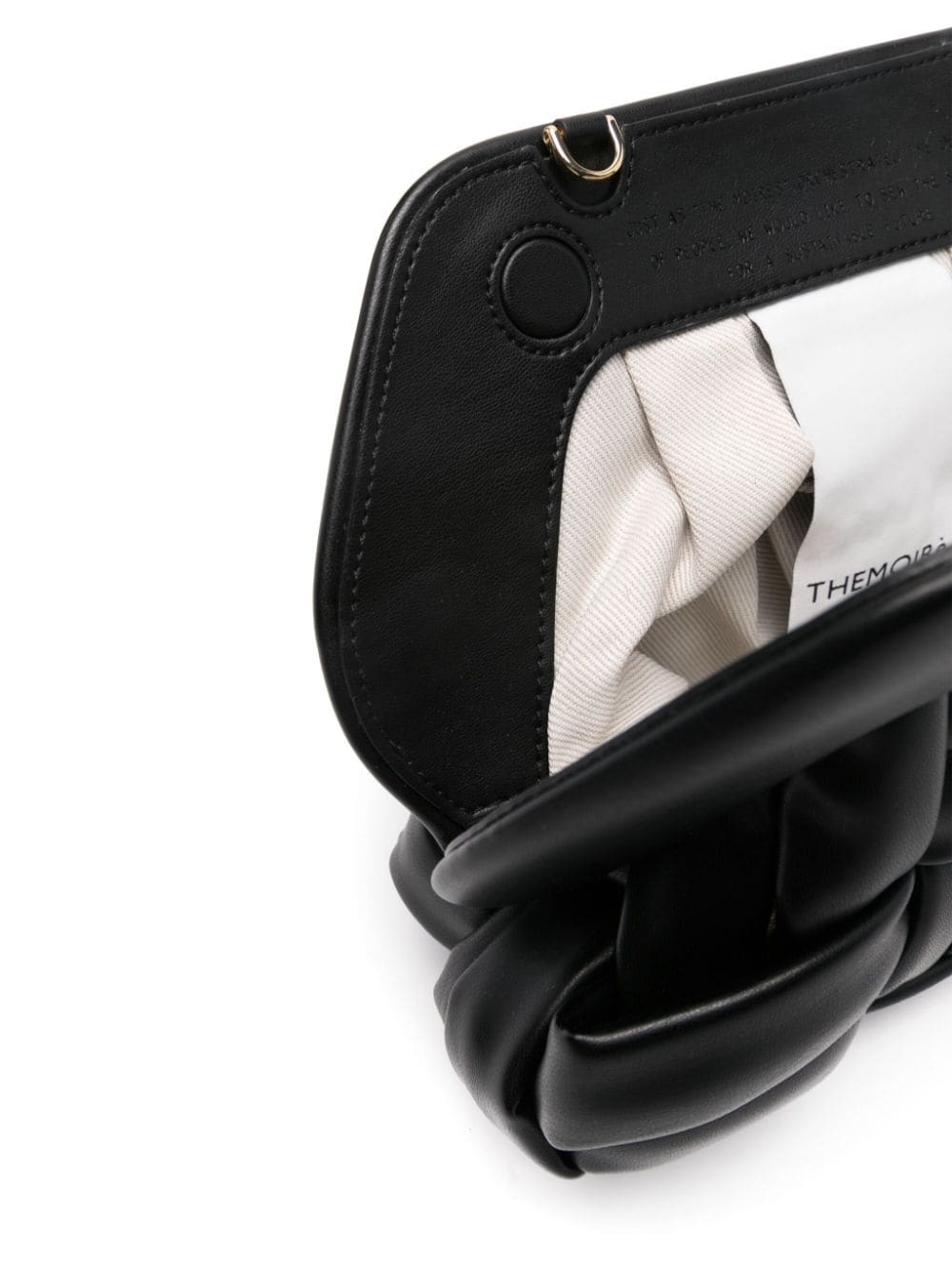 Themoirè Tia Weaved Shoulder Bag In Black