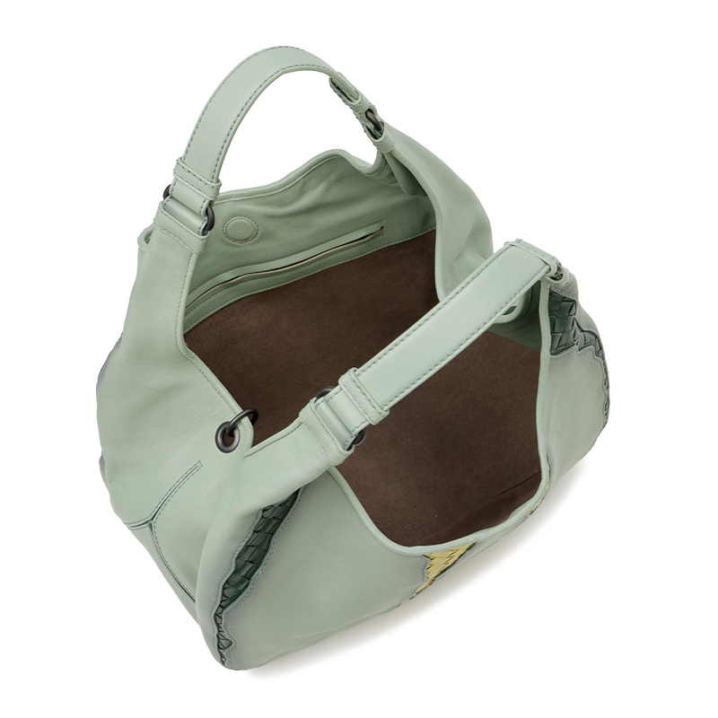 Bottega Veneta Intreciato Handbag In Gray