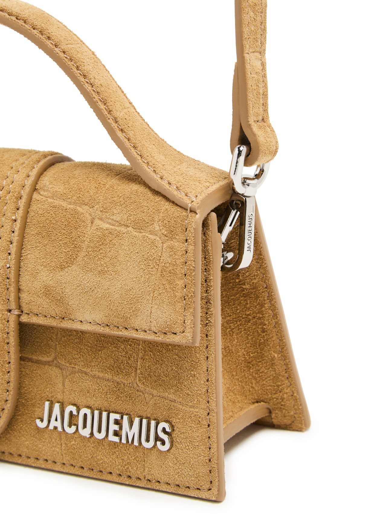 Jacquemus Le Bambino Long Leather Shoulder Bag In Camel