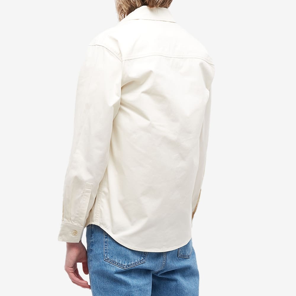 Maison Kitsuné Profile Fox Cotton Gabardine Shirt In White