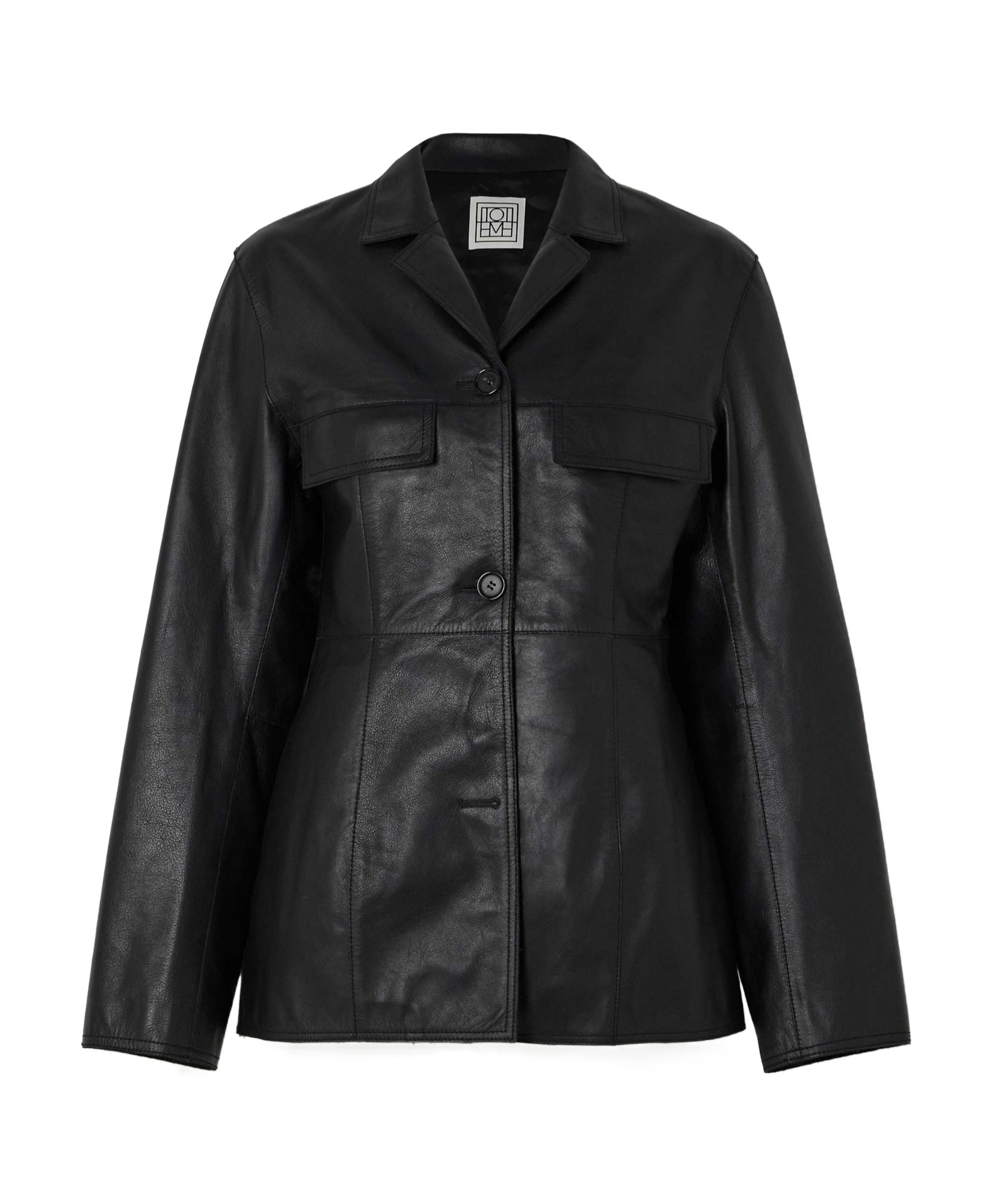 Totême Toteme Hourglass Leather Jacket In Black