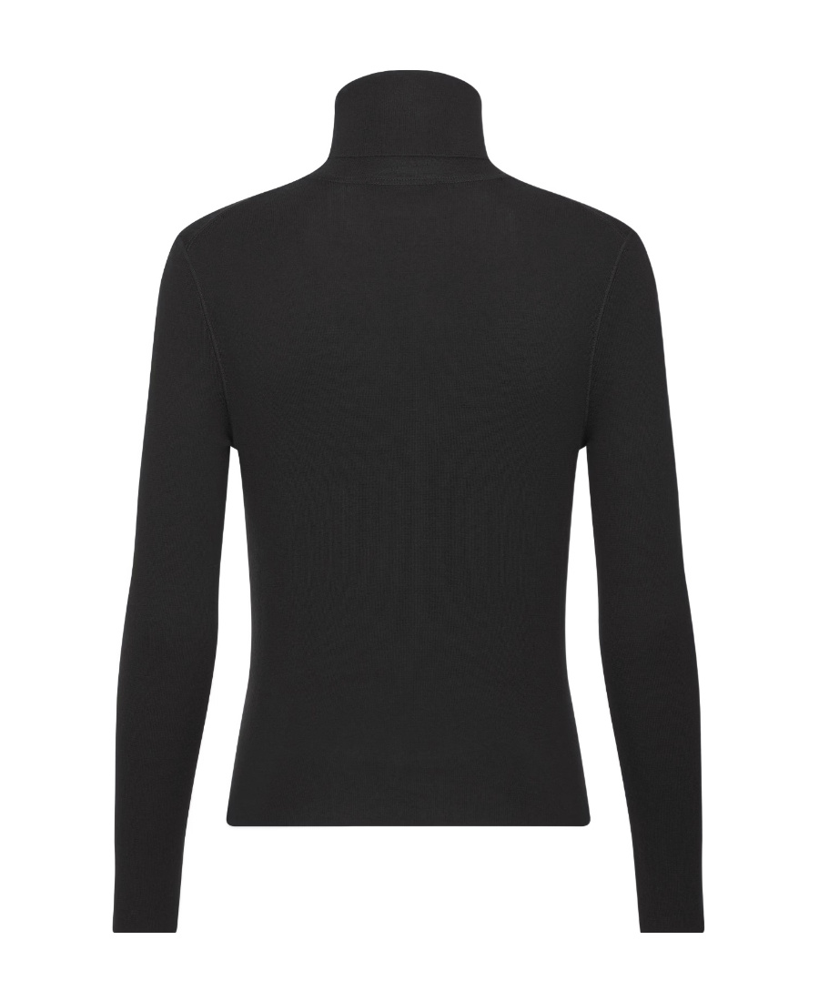 Dior Cashmere High-necked Sweater In Black