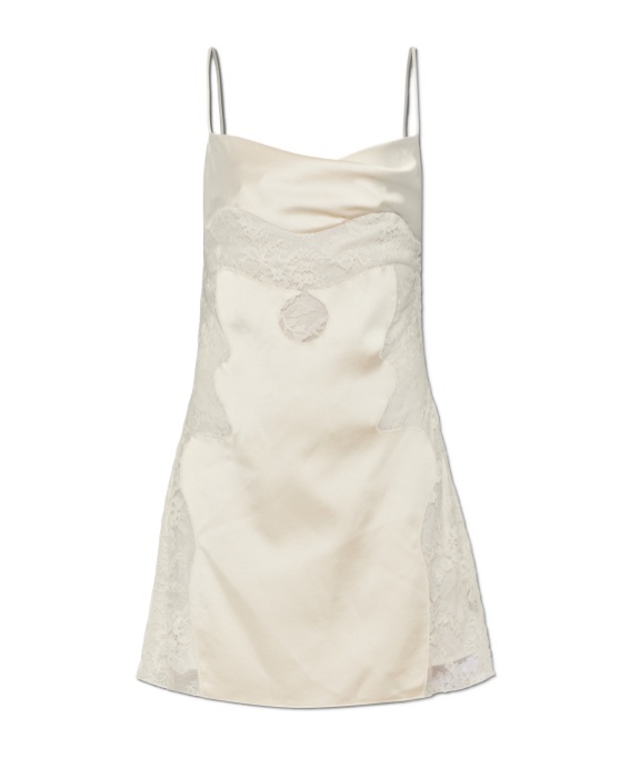 Off-white Lace Camisole Dress In Off White
