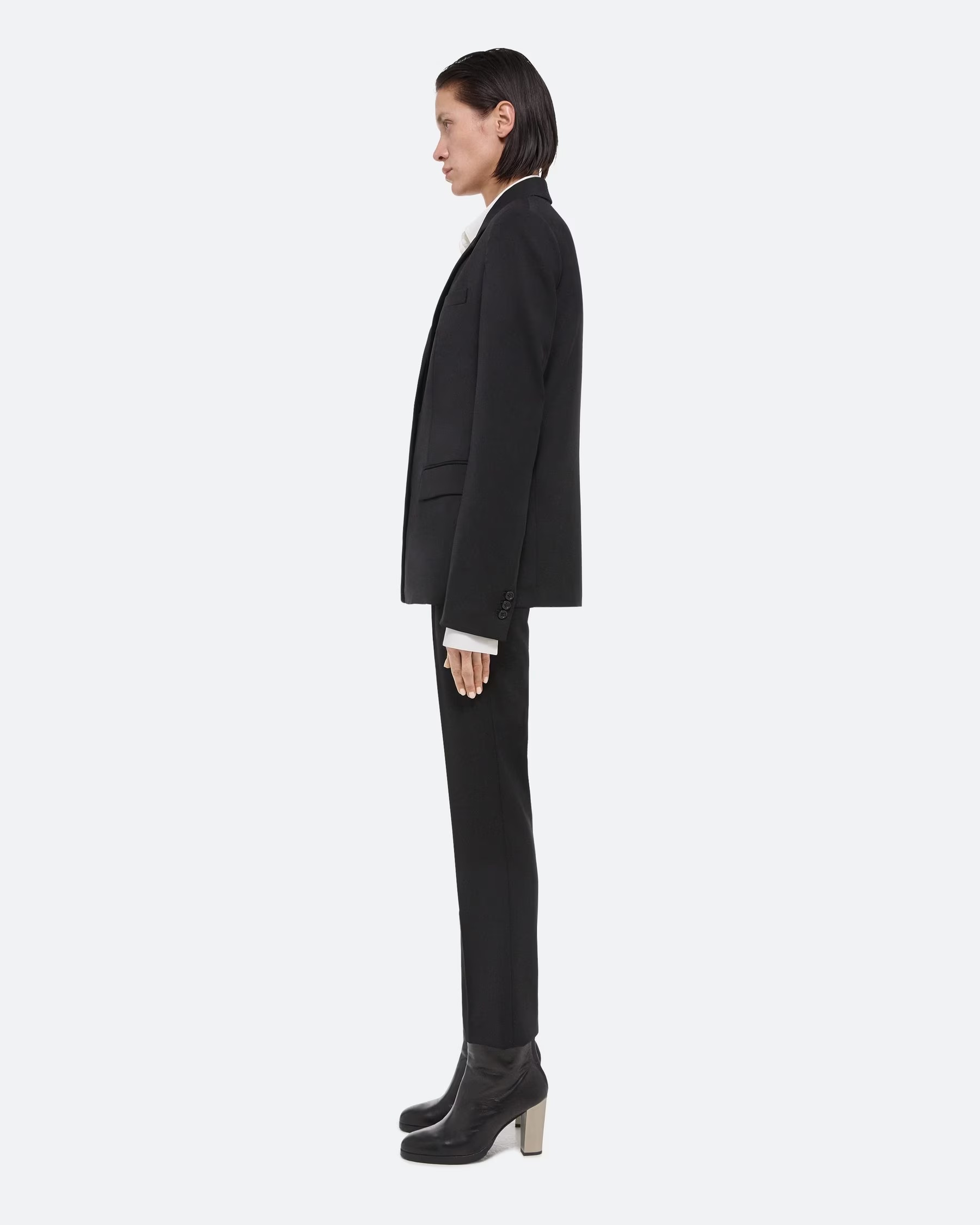 Helmut Lang Single-breasted Wool Blazer In Black