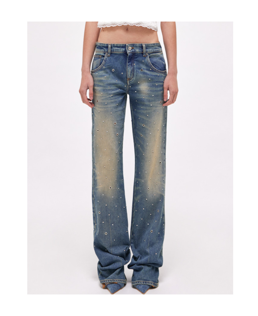 Blumarine Imitation Old Jeans In Blue