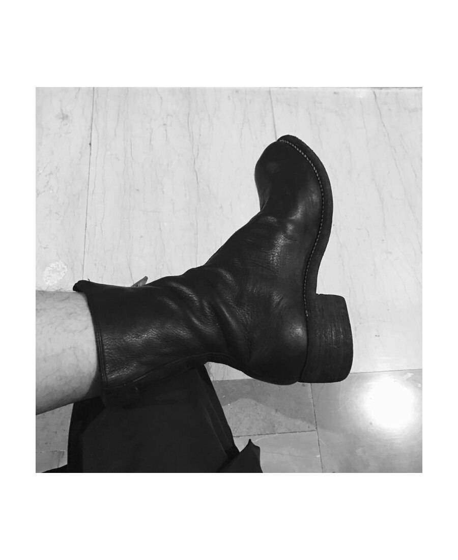 Guidi Black Horse And Calf Leather Boots With Side Zip Women In Black