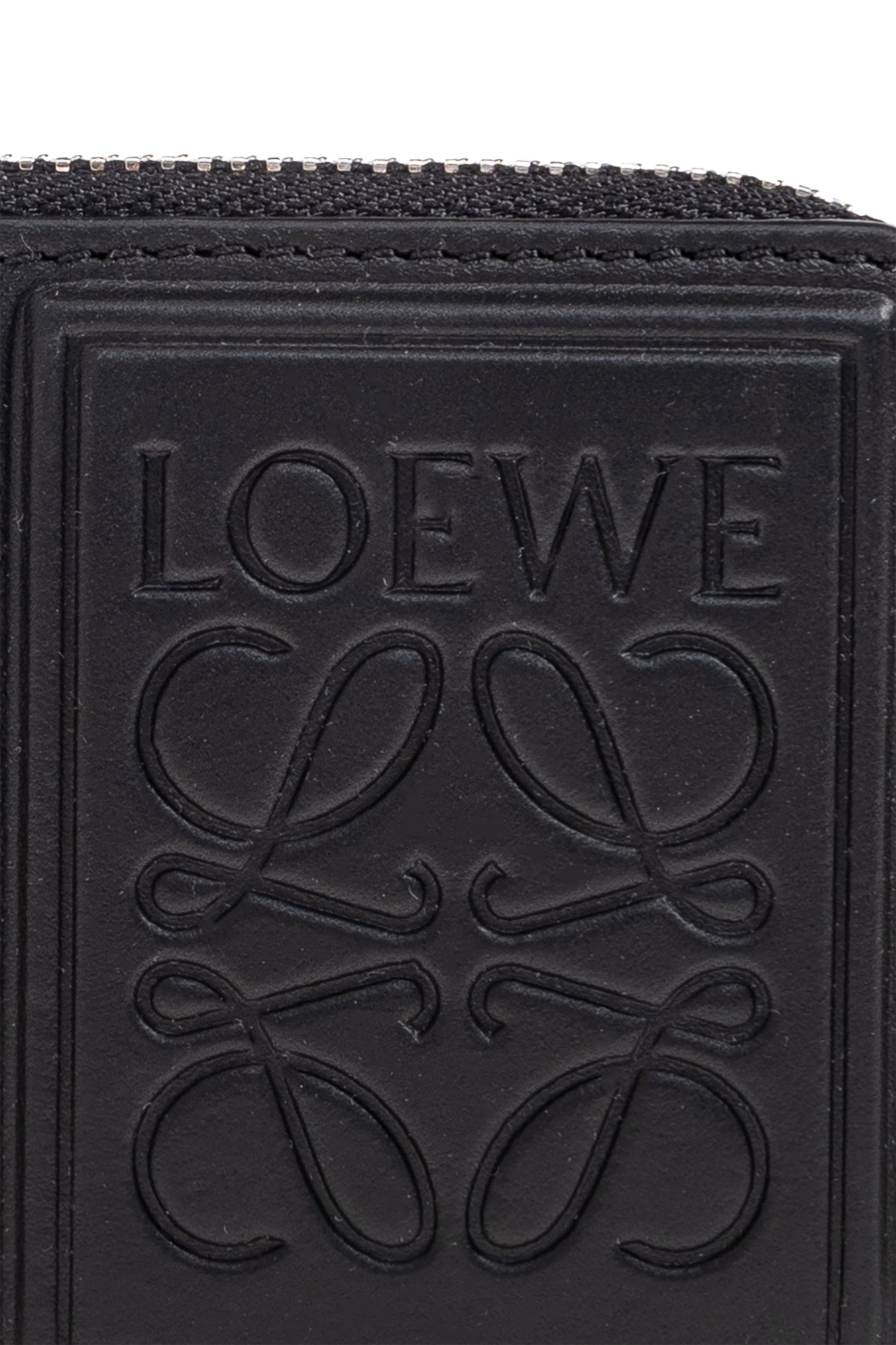 Loewe Embossed-logo Zip-around Wallet In Black