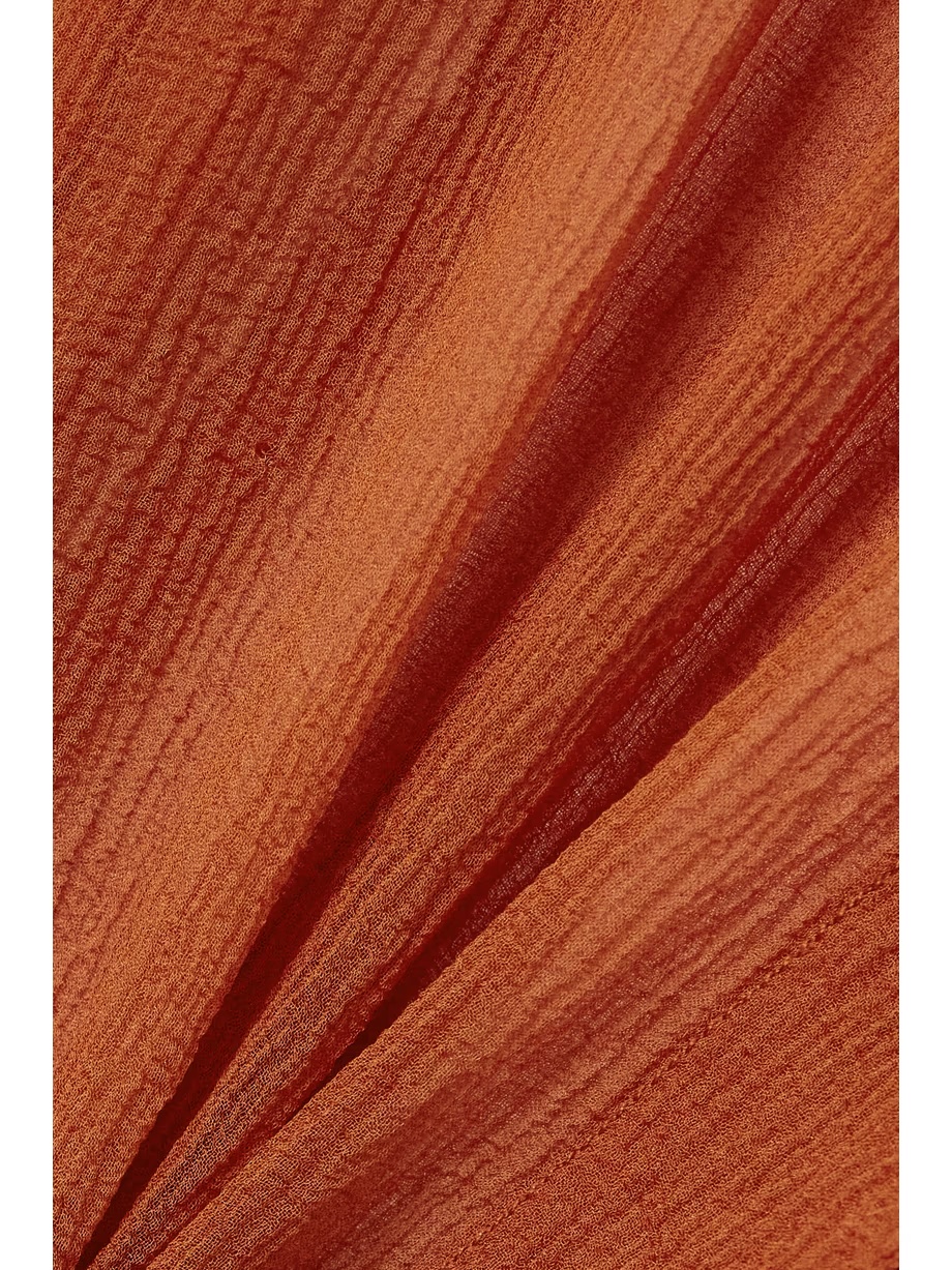 Dries Van Noten Long Sleeve Button-down Shirt In Brown