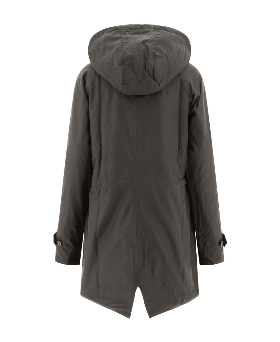 Barbour Hooded Long-sleeved Casual Jacket In Black