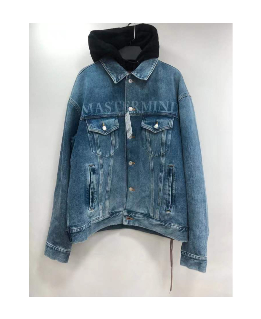 Mastermind Japan Printed Denim Jacket In Blue