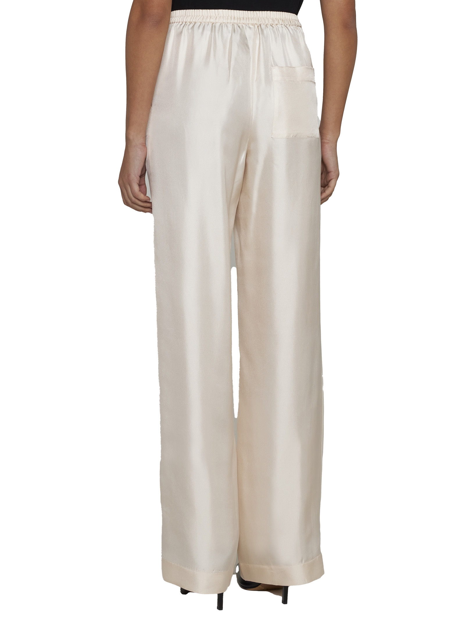 Shop Loulou Studio Alera Wide-leg Trousers In Nude
