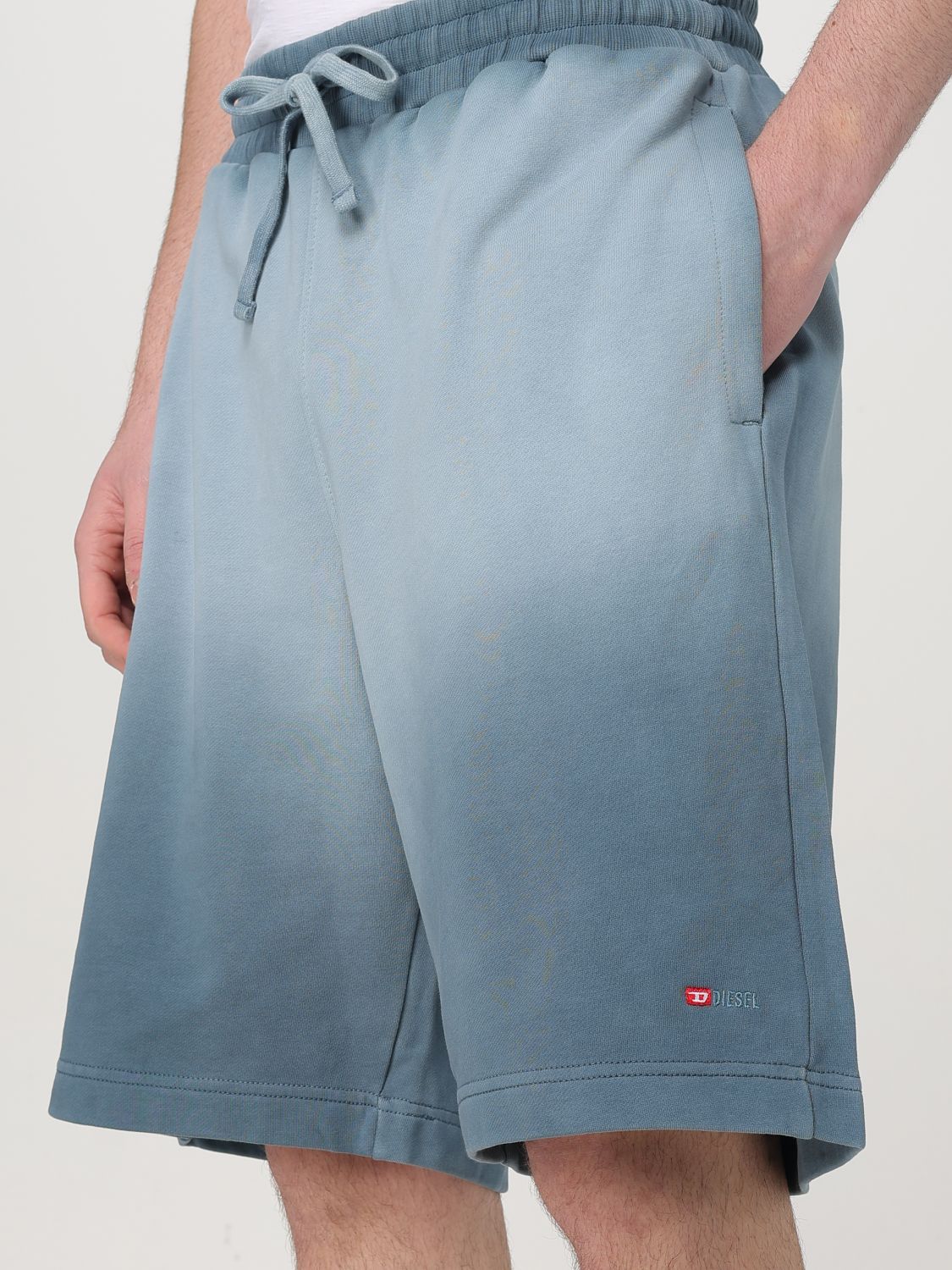 Diesel P-crowne-r1 Faded Sweat Shorts In Blue