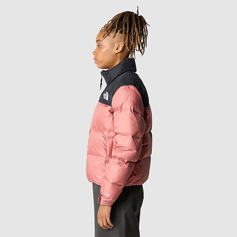Shop The North Face Long-sleeved Down Jacket In Pink