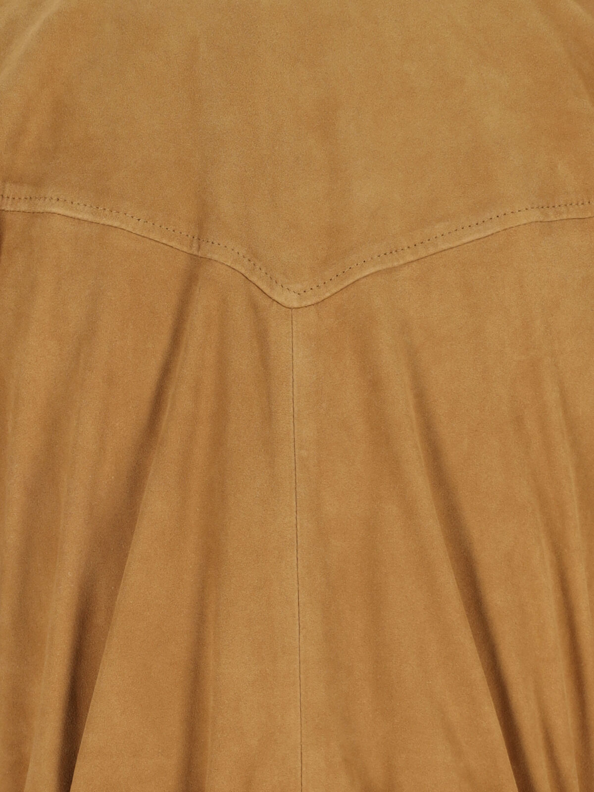 Polo Ralph Lauren Maxi Chemisier In Soft Brown Suede In Gold