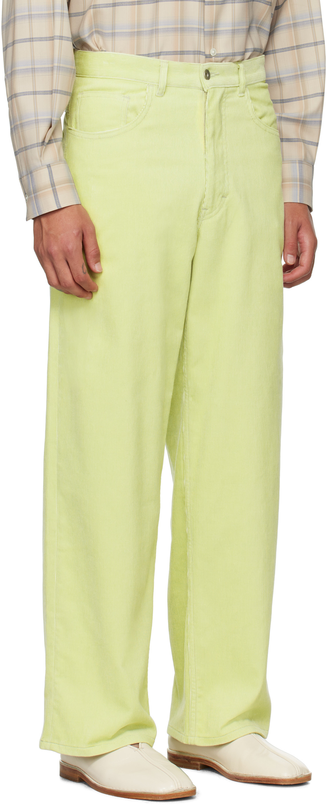 Auralee Belt Loops Slacks In Yellow