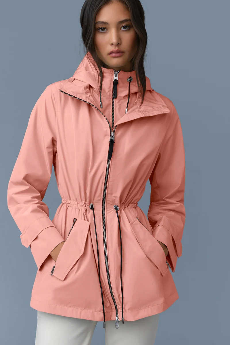 Mackage Jacket With A Stand-neck Zipper In Pink