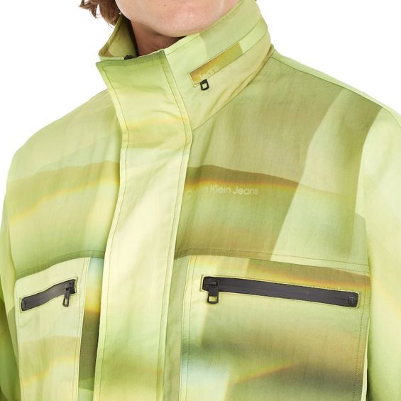 Calvin Klein Long-sleeved Casual Jacket In Green