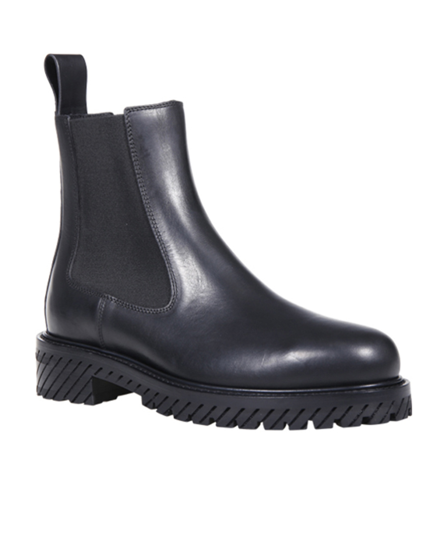 Off-white Off White Combat Ankle Boots In Black