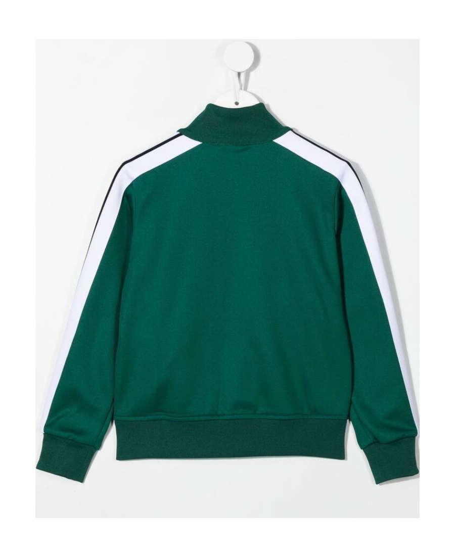 Palm Angels Logo-print Zip-up Bomber Jacket In Green