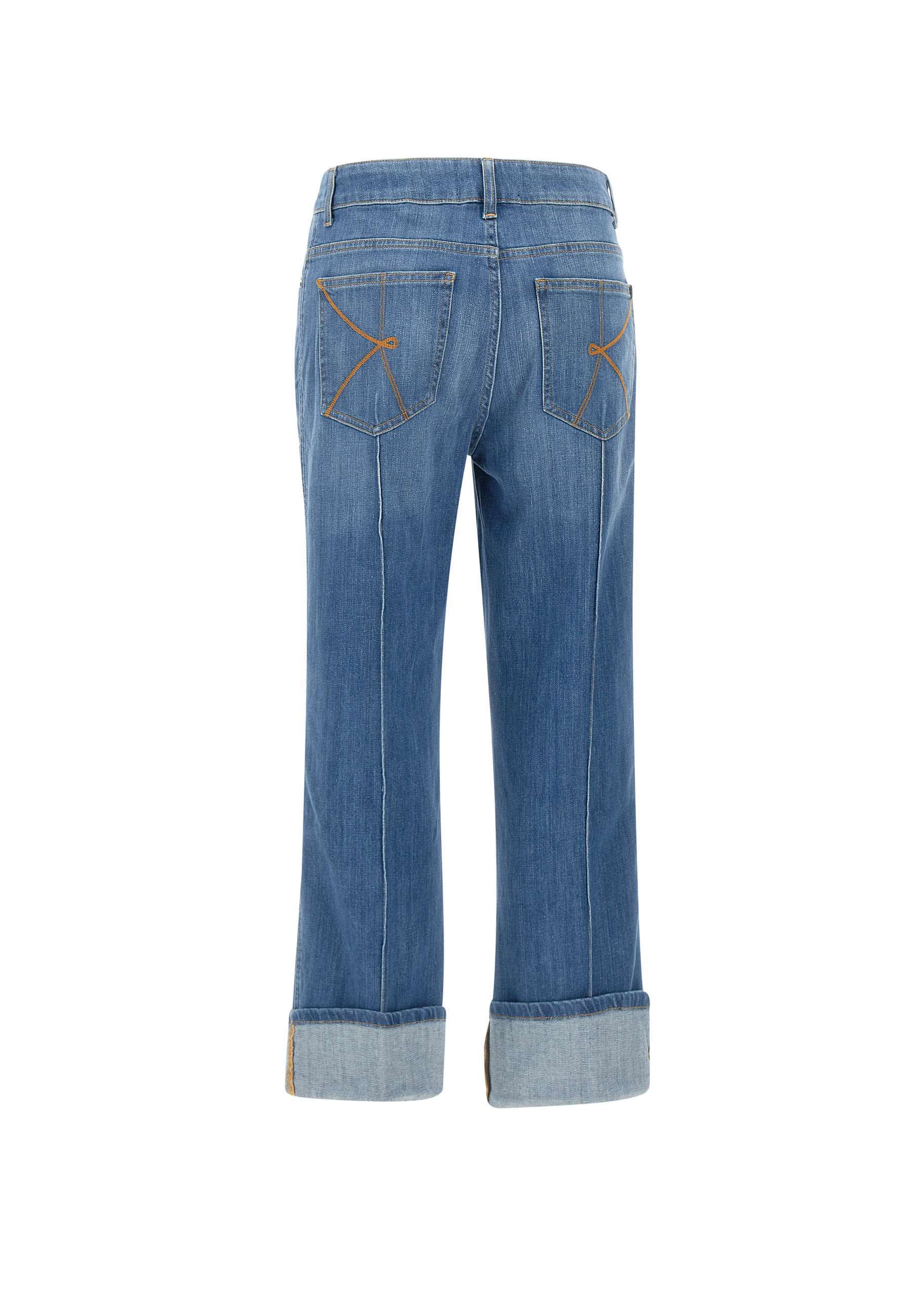 Kaos Piped-trim Jeans In Blue