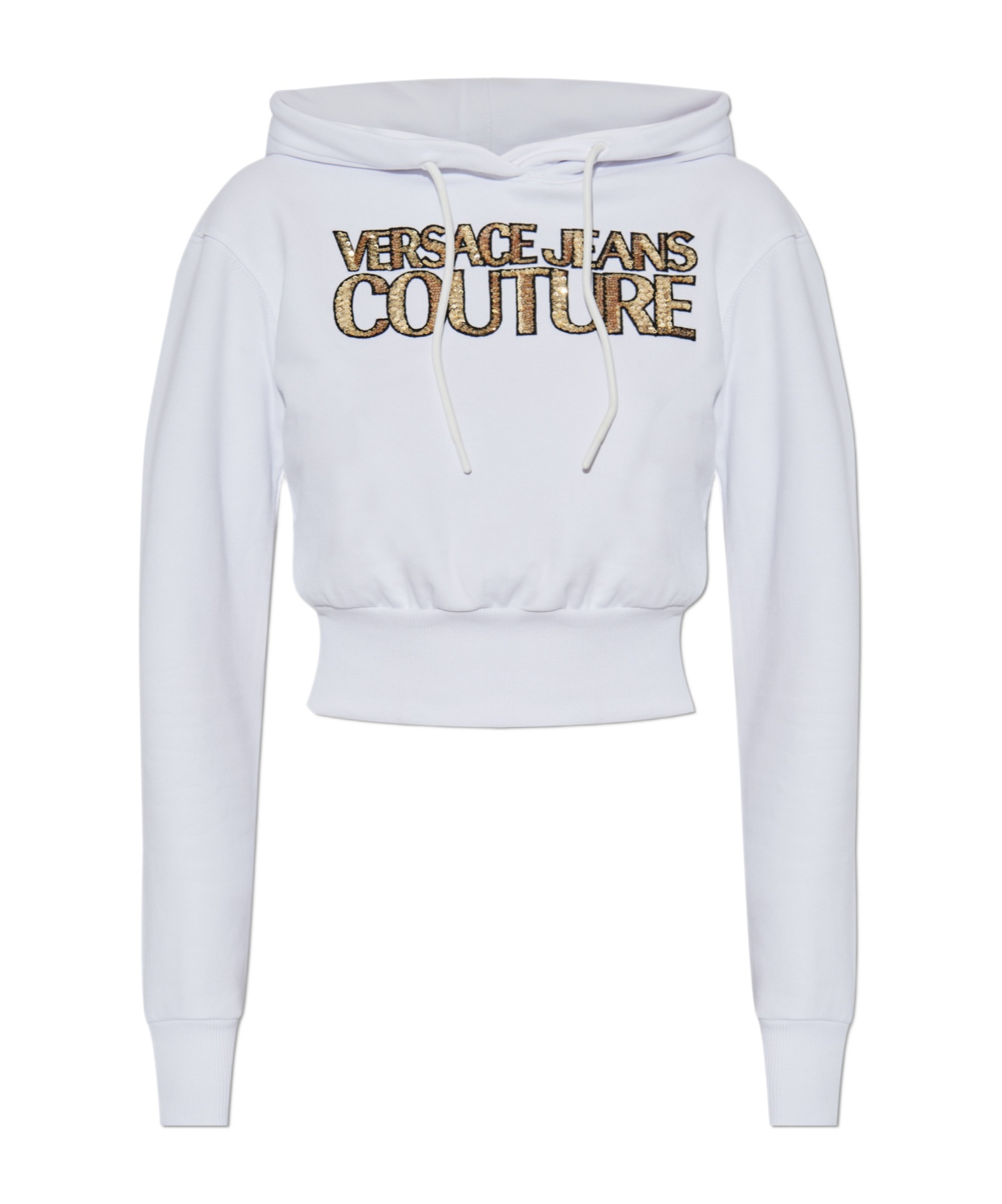 Versace Jeans Cotton Hoodie In White