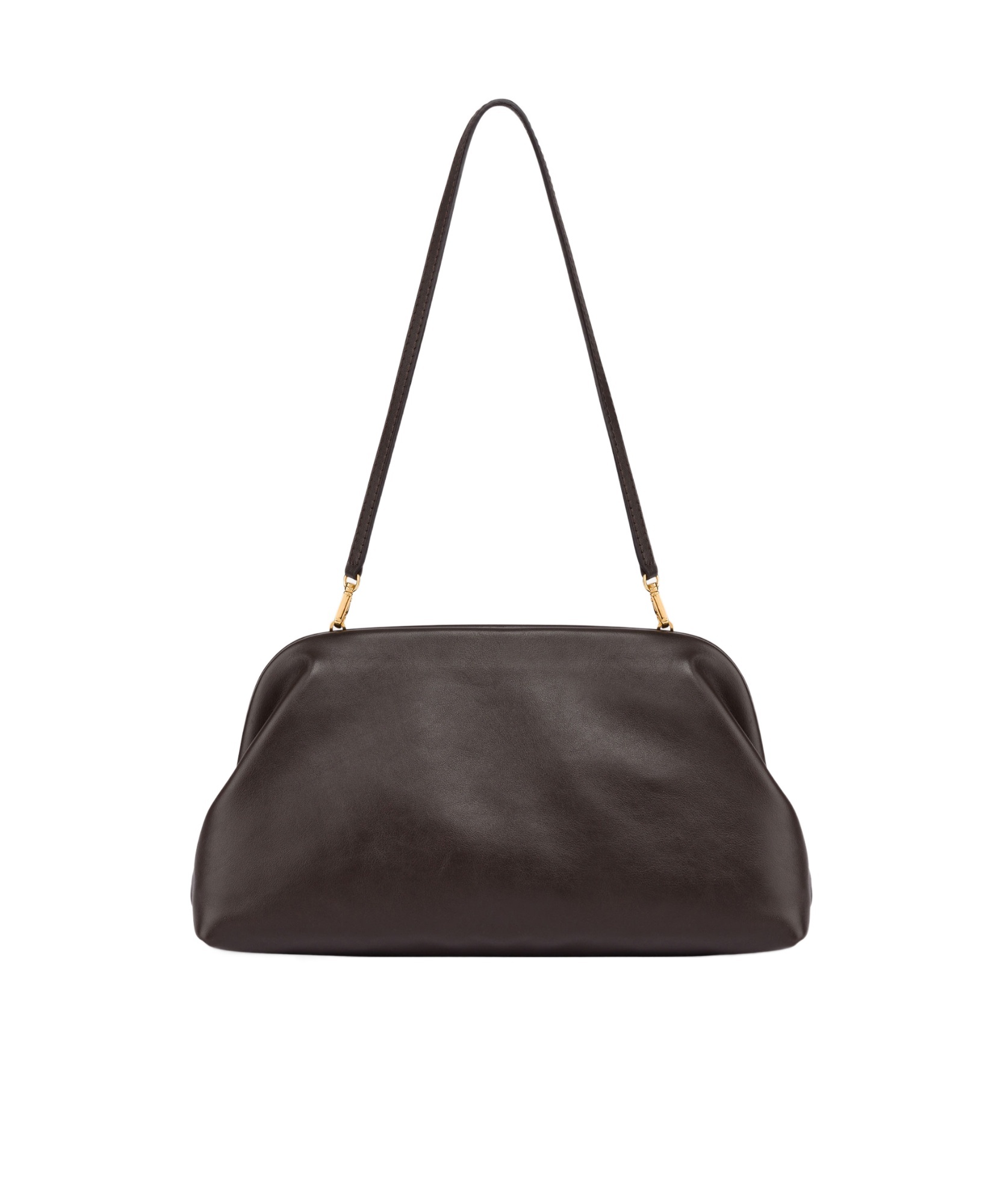 Philosophy Di Lorenzo Serafini Lauren Medium Logo Shoulder Bag In Dark Brown