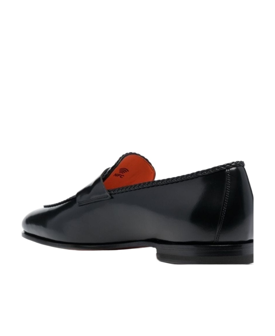 Santoni Logo Love Shoes In Black