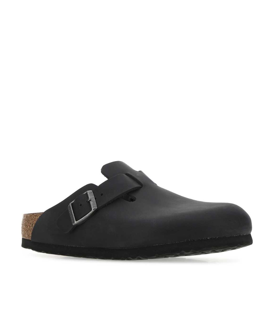 Birkenstock Boston Oiled Leather | Black In Black