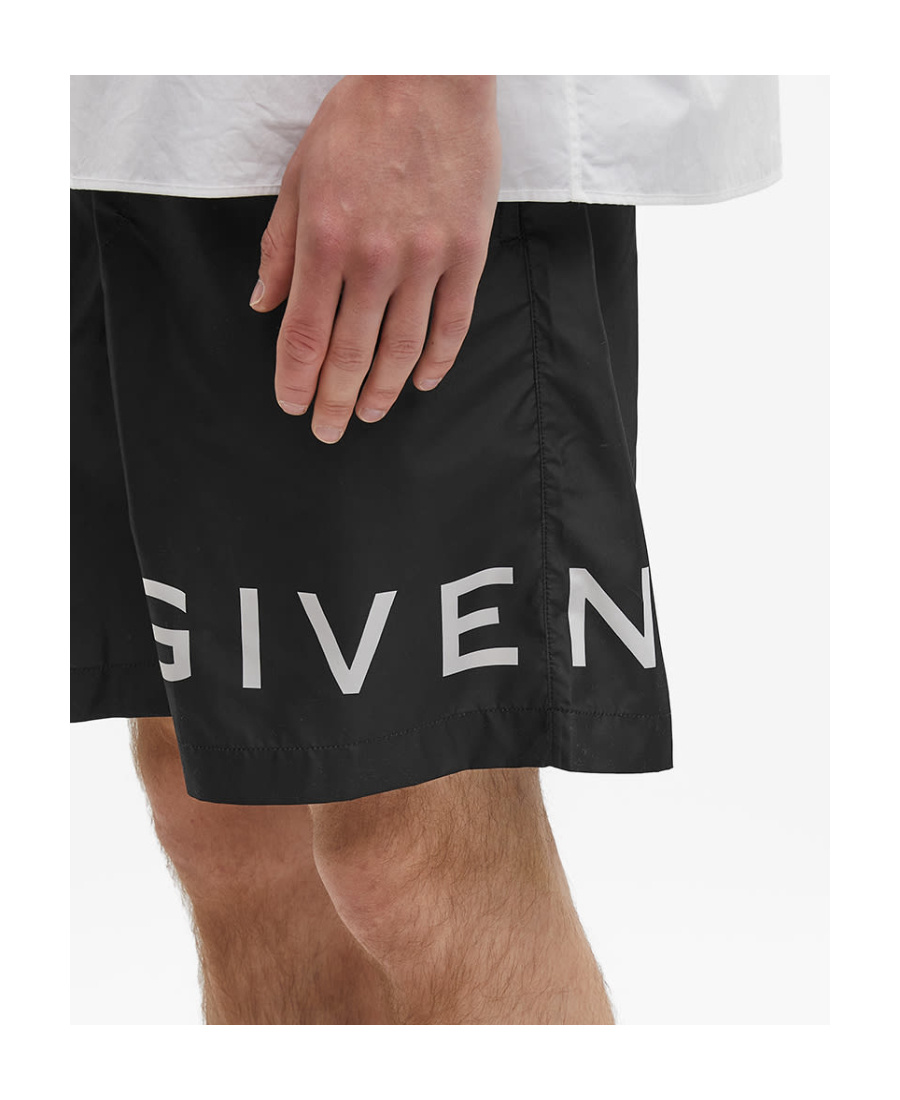 Givenchy Logo-embroidered Swim Shorts In Black