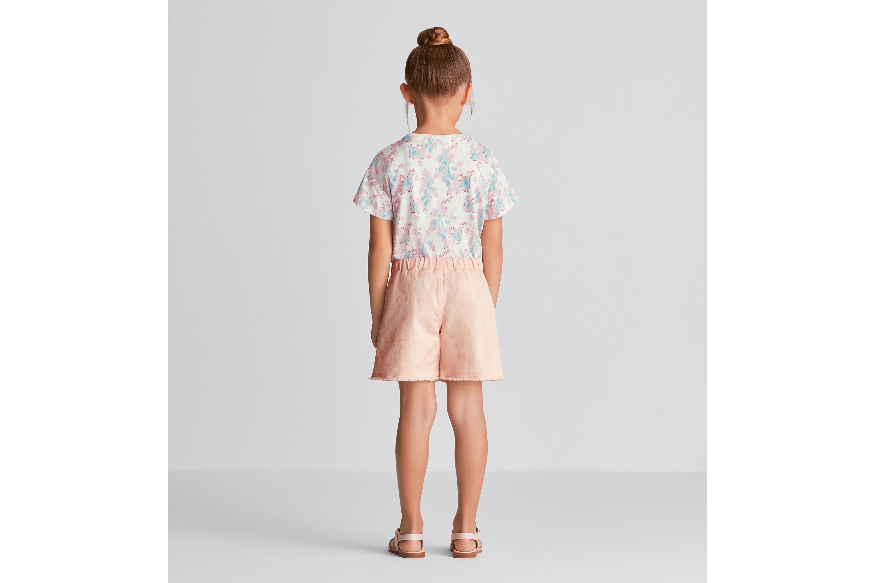 Dior Logo Shorts In Nude