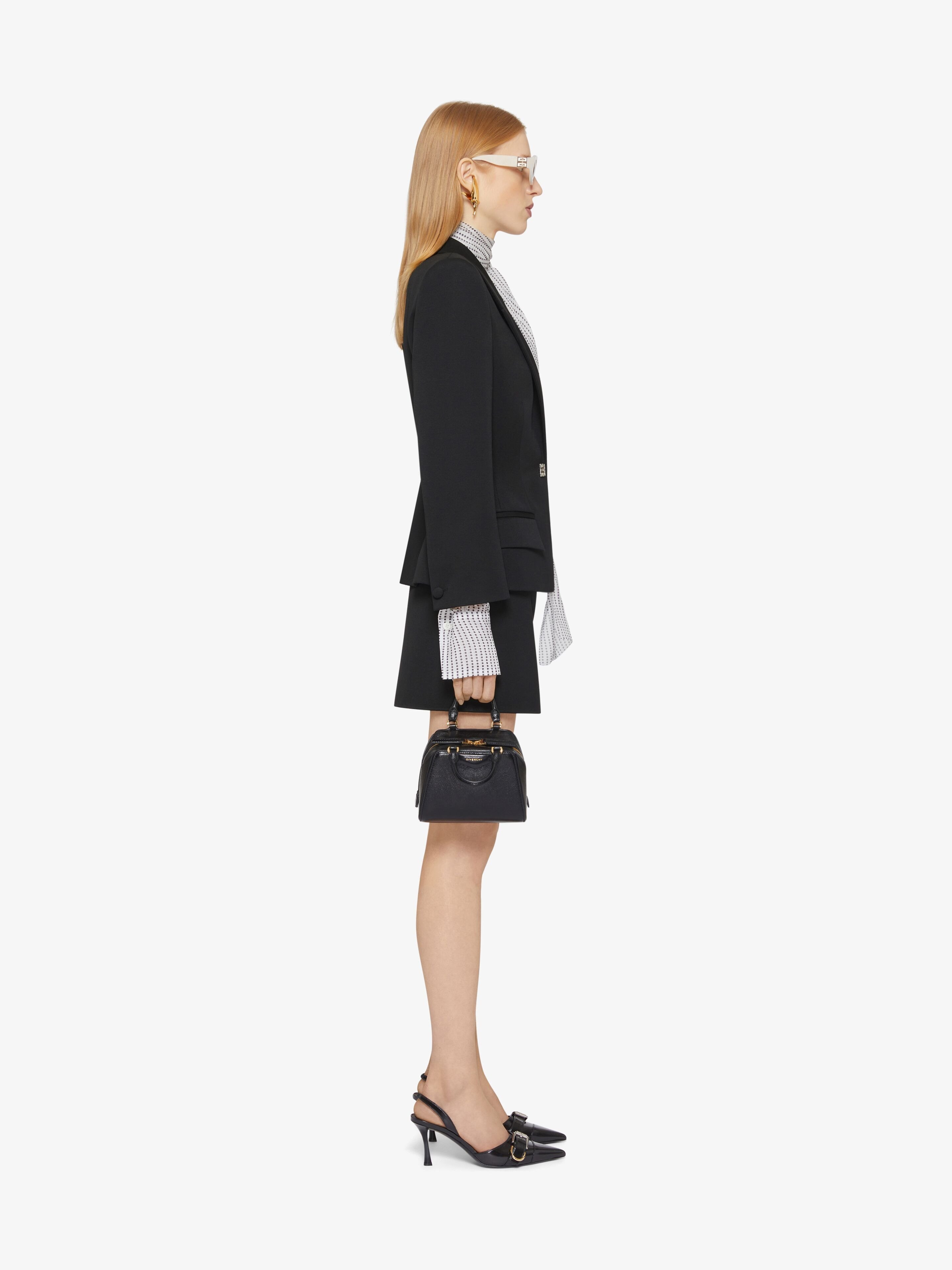 Givenchy 4g Liquid-button Wool Blazer In Black