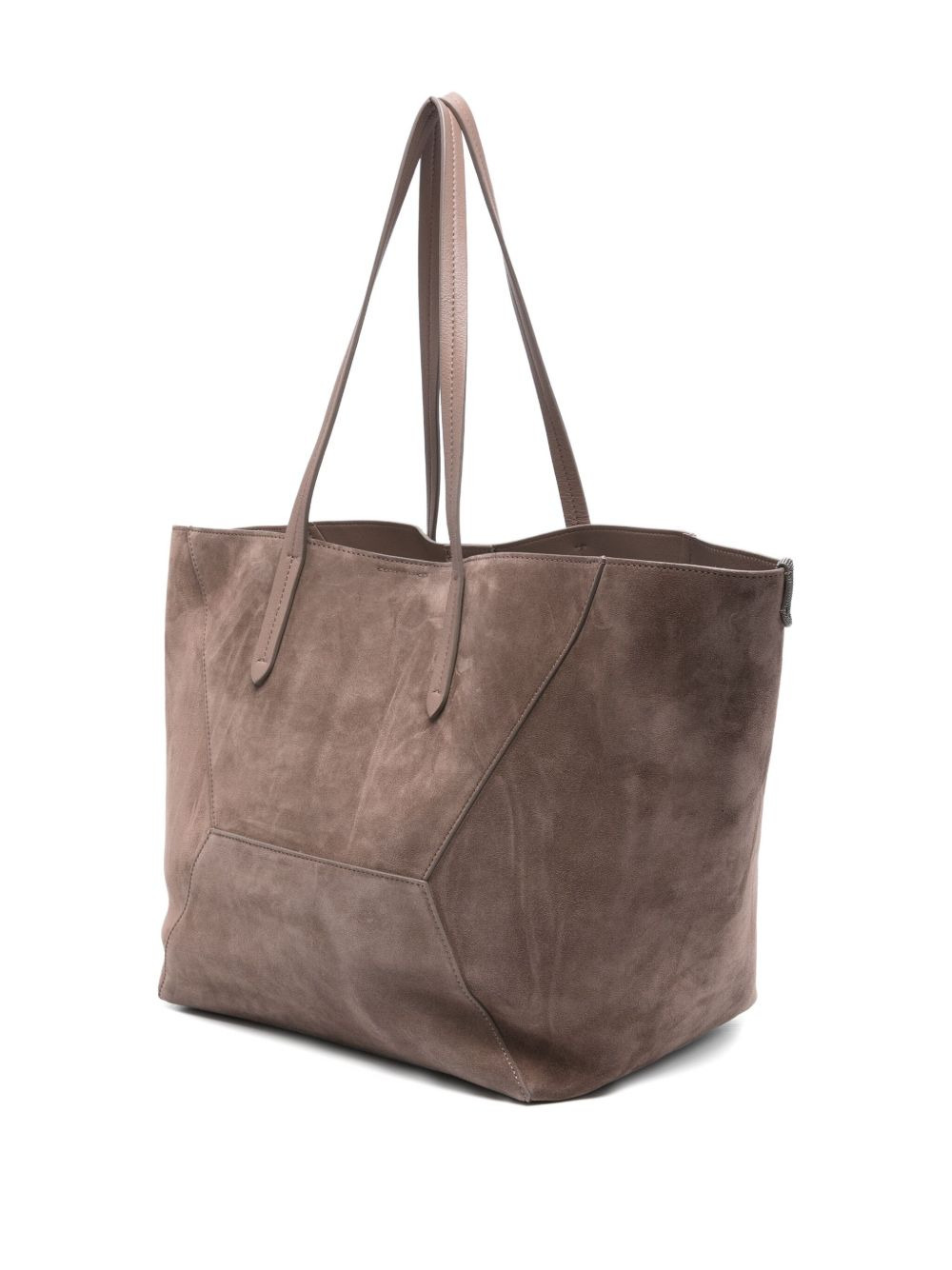 Brunello Cucinelli Suede Tote Bag In Brown