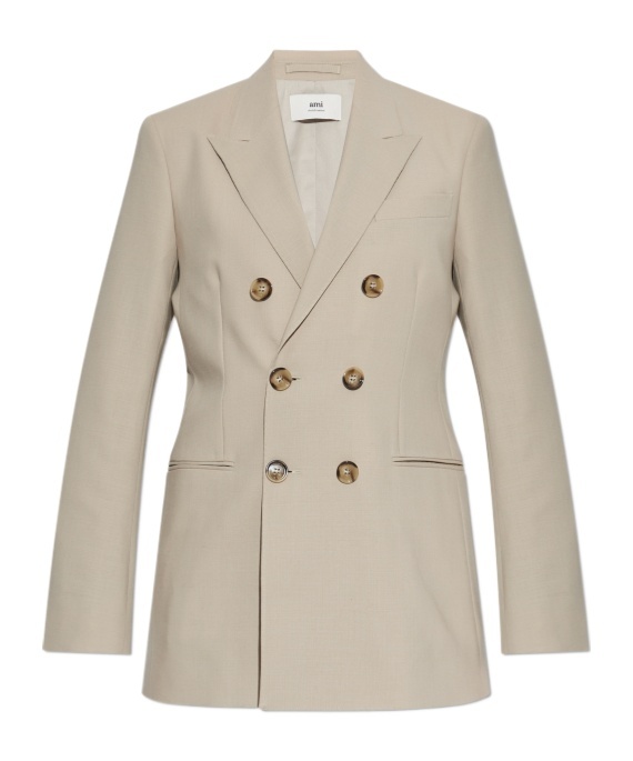 Ami Alexandre Mattiussi Long-sleeved Suit Jacket In Metallic