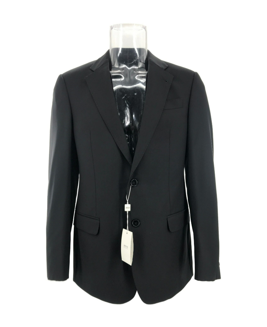 Armani Collezioni Long Sleeved Suit Jacket In Black