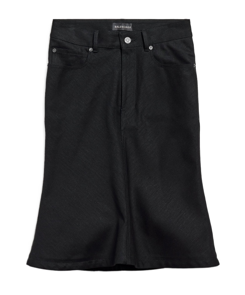 Balenciaga Women's Godet Midi Skirt In Black In Black