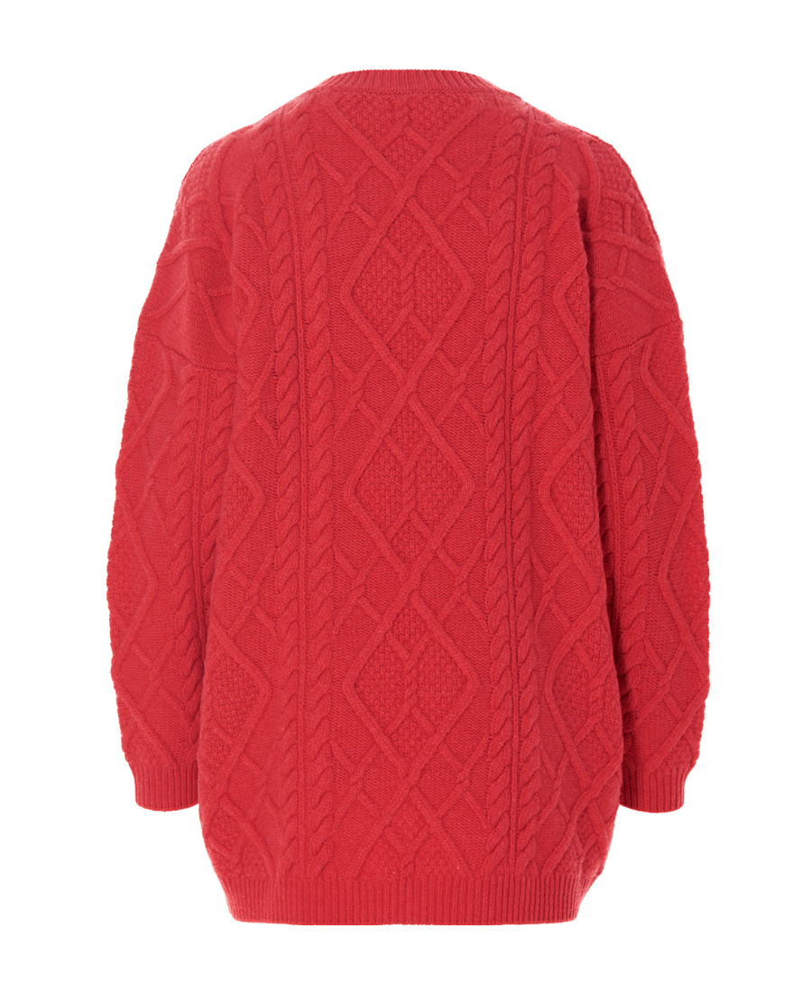 Stella Mccartney Two-tone Alpaca Blend Turtleneck Sweater In Red