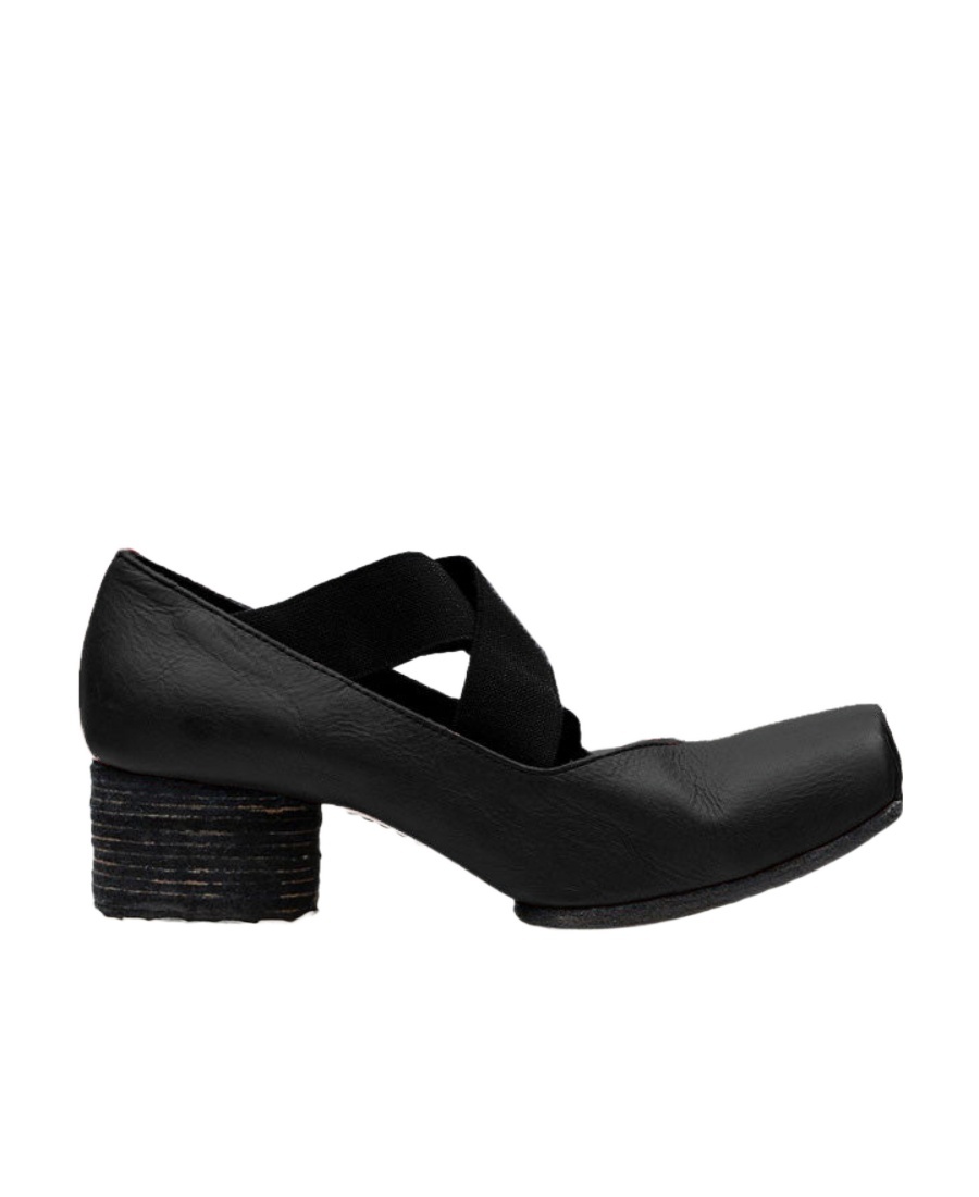 Uma Wang 25mm Square-toe Ballerina Shoes In Black