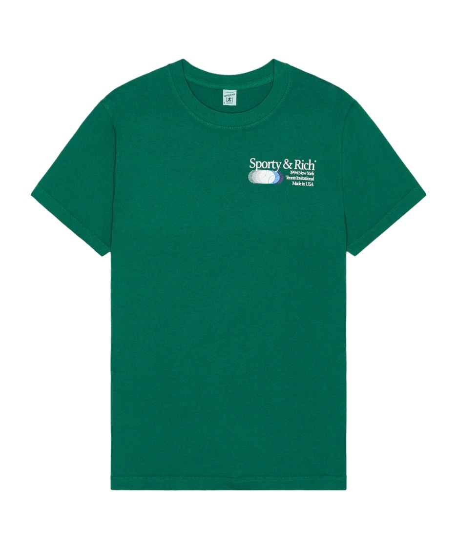 Sporty And Rich Short Sleeve T-shirt In Green