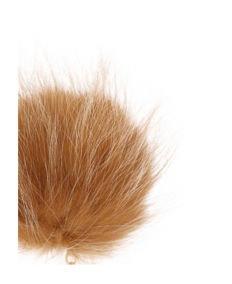 Michael Kors Fluffy Ball Key Chain In Brown