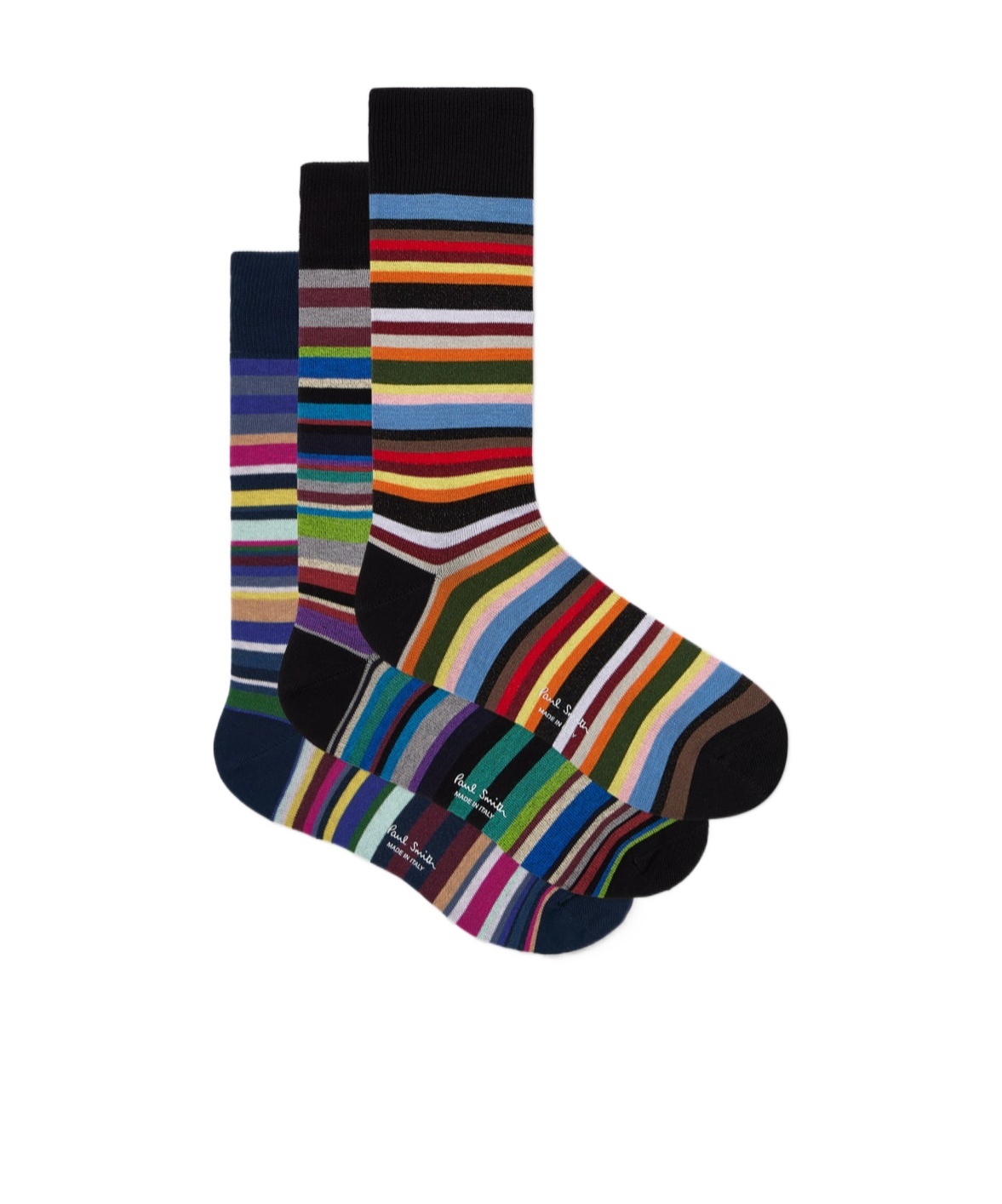 PAUL SMITH THREE-PACK STRIPED SOCKS 