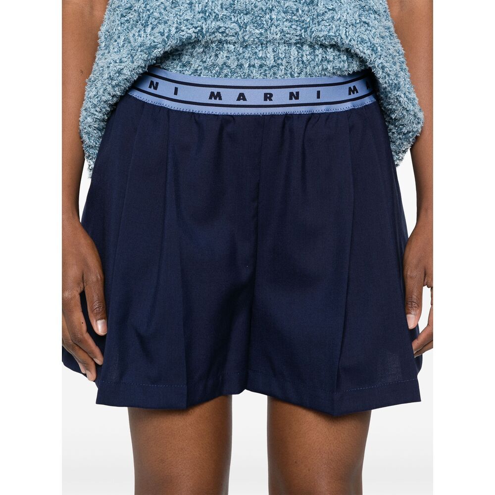 Marni Pleated Shorts In Black