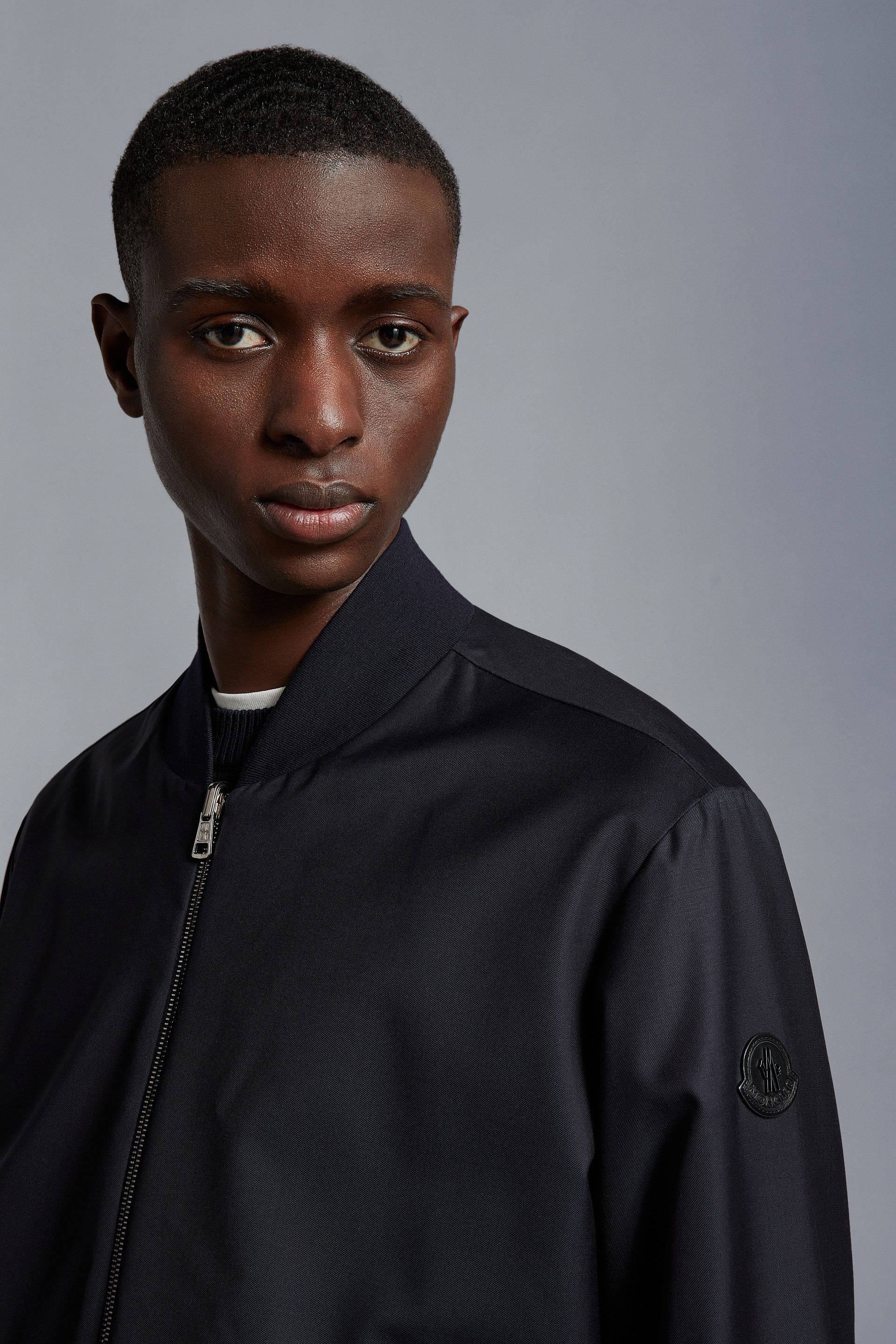Moncler Barn Reversible Bomber Jacket In Blue