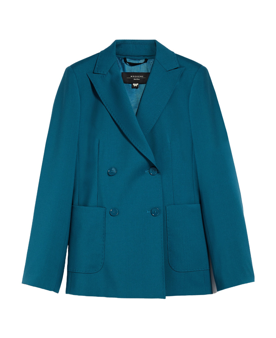 Weekend Max Mara Wool Blazer In Green