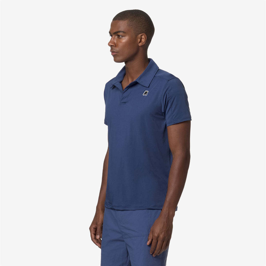 K-way Short-sleeved Polo Shirt In Blue