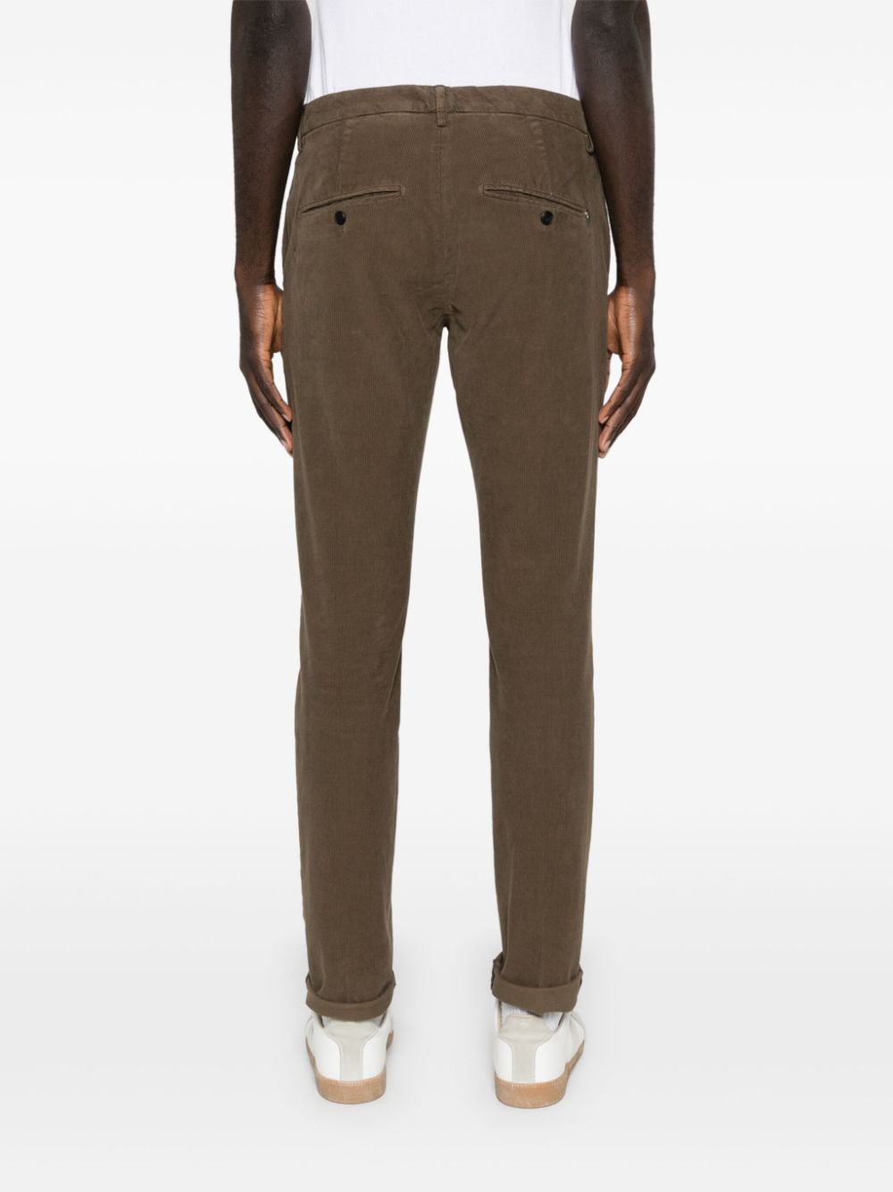 Dondup Gaubert Mid-rise Slim-fit Trousers In Green