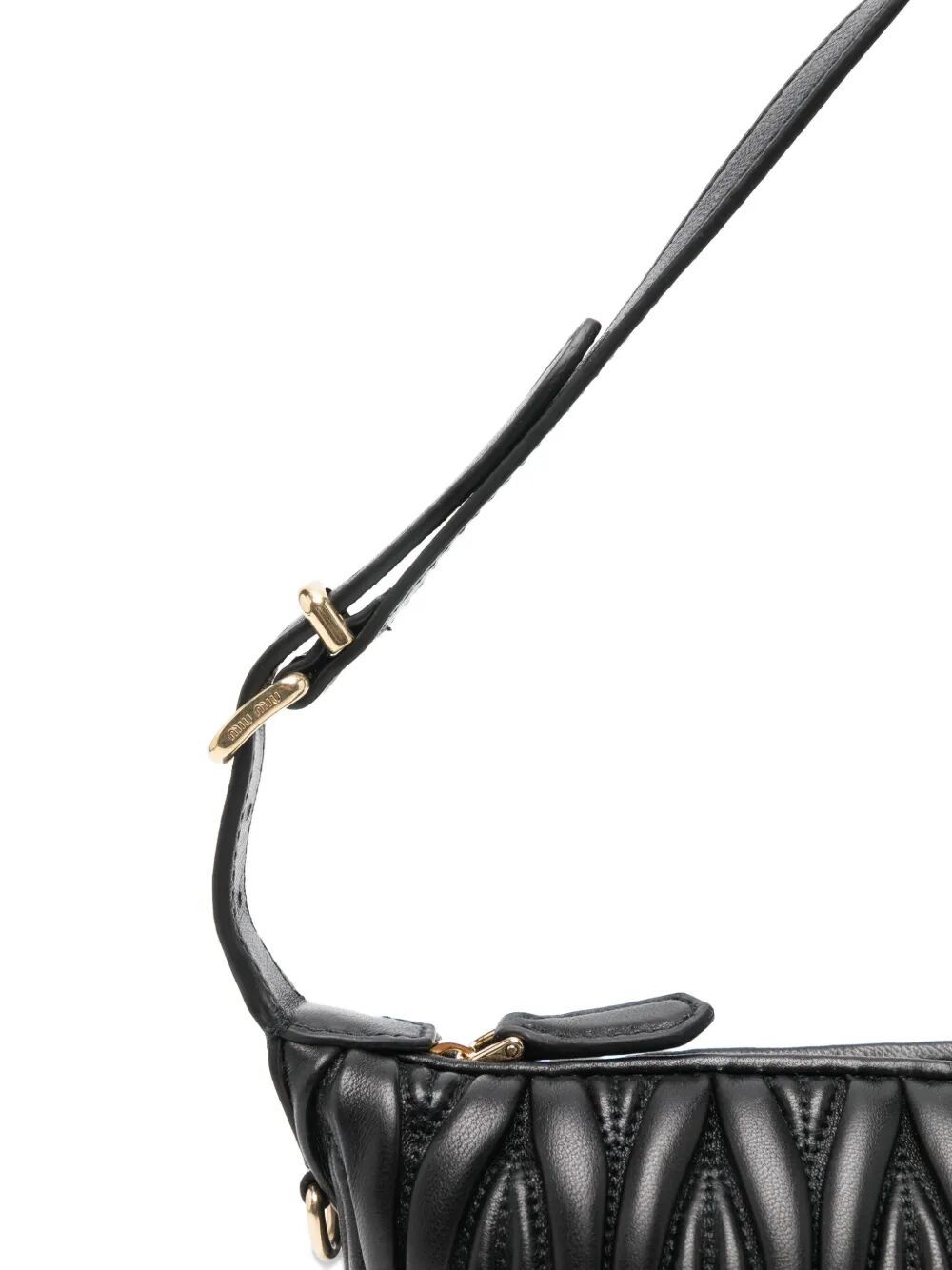 Miu Miu Matelasse Shoulder Bag In Black