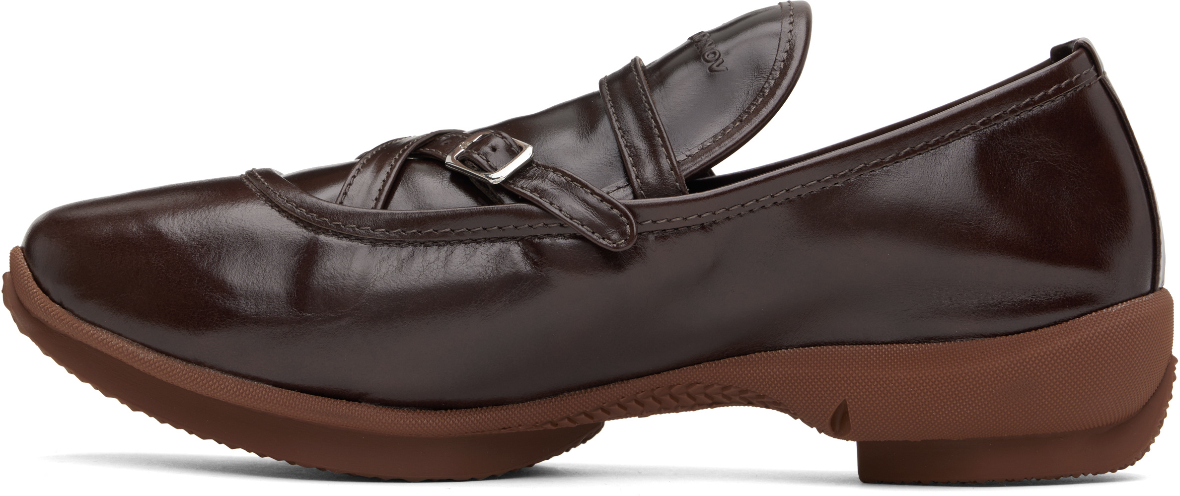 Kiko Kostadinov Sonia Buckled Loafers In Brown
