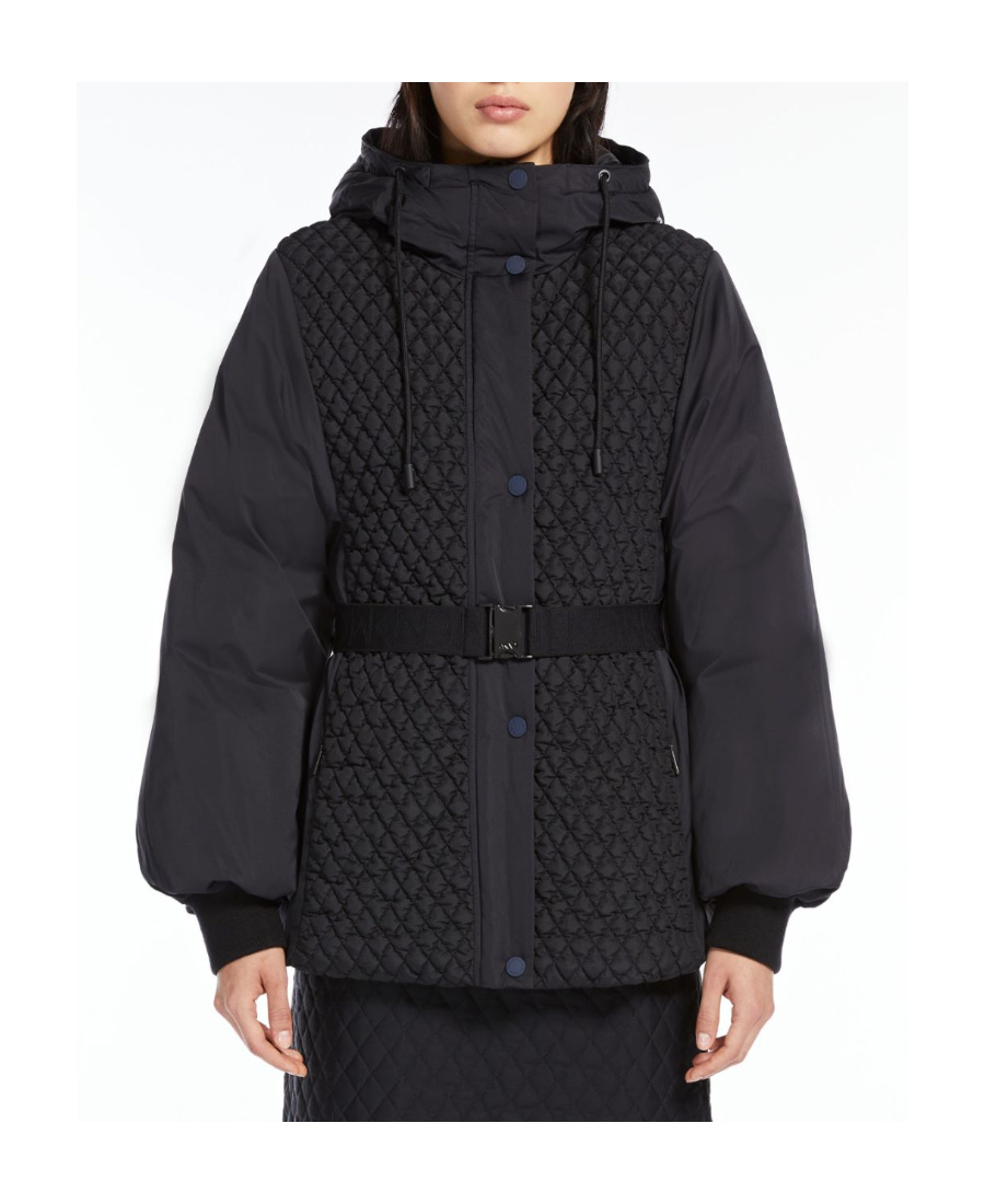 Weekend Max Mara Hooded Down Jacket In Black